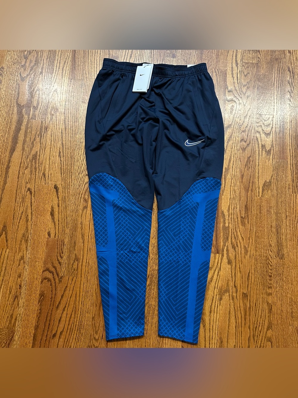 Nike Strike Pants Men Large Blue Navy Dri-Fit Slim Fit Training Soccer DH8838